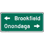 Two Destinations With Arrows Signs