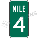 One Digit Mile Marker