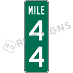 Two Digit Mile Marker Signs