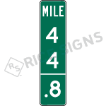 Intermediate Two Digit Mile Marker