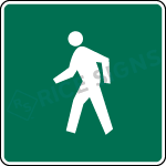 Pedestrians Permitted Signs
