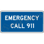 Emergency Call 911 Sign