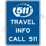 Travel Info Call 511 (symbol) Sign