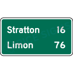 Two Destinations And Distances Sign