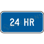 24-hour (plaque) Sign