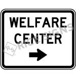 Welfare Center With Arrow