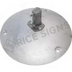 Sign post base for asphalt or concrete