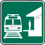 Light Rail Transit Station Sign