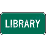 Library (text) Sign