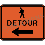 Pedestrian Detour With Left Arrow
