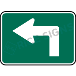 Left Arrow Auxiliary Sign