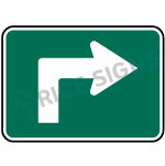 Up Then Right Arrow Signs