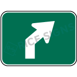 Curve To Right Arrow Sign