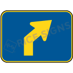 Curve To Right Arrow Signs