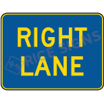 Right Lane Sign