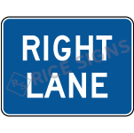 Right Lane Signs
