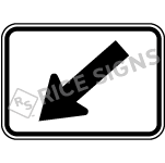 Diagonal Down And Left Arrow Sign