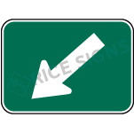 Diagonal Down And Left Arrow Sign
