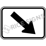 Diagonal Down And Right Arrow Signs