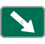 Diagonal Down And Right Arrow Sign