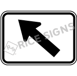Diagonal Up And Left Arrow Sign