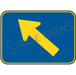 Diagonal Up And Left Arrow Signs