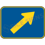 Diagonal Up And Right Arrow Sign