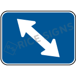 Double Arrow Angled To Left Sign