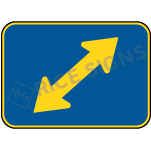 Double Arrow Angled To Right Signs