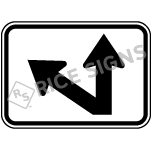 Up And Left Slanted Arrow Sign