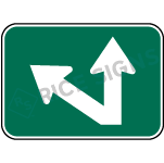 Up And Left Slanted Arrow Signs
