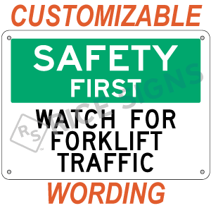 Osha Safety First Sign