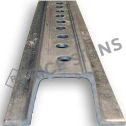 8 Foot - 1.12# Per Foot Galvanized Steel U-Channel Sign Post
