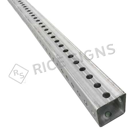 12 Foot Galvanized Steel Square Sign Post (Minimum order 5 posts)