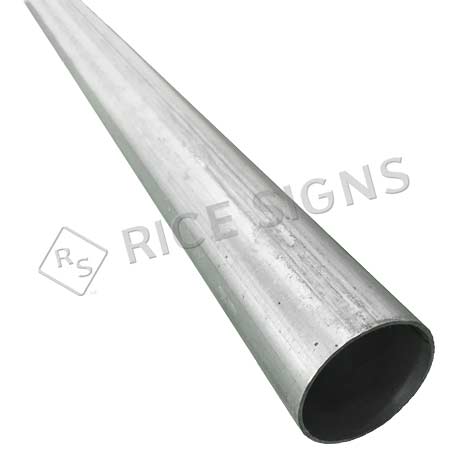 8' Galvanized Round Pipe Post 2-3/8" O.D For Street Road Highway Signs PP-8RK 