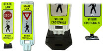 Portable pedestrian crossing sign