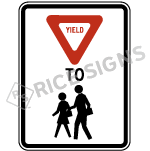 Yield To Pedestrians Symbol Sign