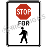 Stop For Pedestrian Symbol