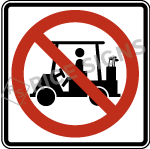 No Golf Carts Sign