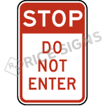 Stop Do Not Enter Sign