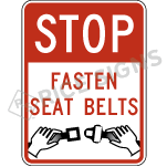 Stop Fasten Seat Belts Signs