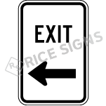 Exit With Arrow Sign