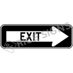 Exit Enclosed In Arrow Sign