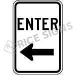 Enter With Arrow Sign