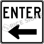Enter With Arrow Sign