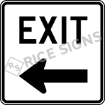 Exit With Arrow Signs