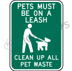 Pets Must Be On A Leash Clean Up All Pet Waste