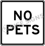 No Pets Sign