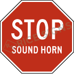 Stop Sound Horn Signs