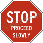 Stop Proceed Slowly